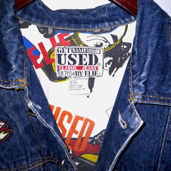 Get Used by Elie jean jacket ds vintage denim coat - Picture 3 of 11